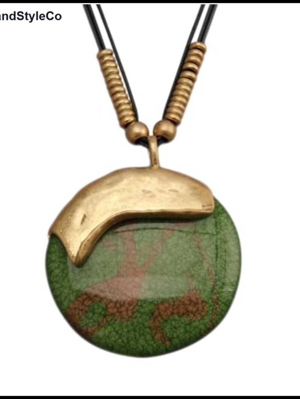 Boho Leather Long Pendant Necklace Adjustable Woven Handmade Sweater Jewelry